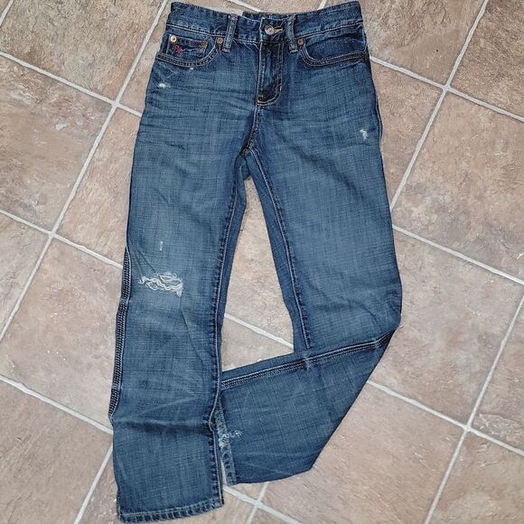 Polo Ralph Lauren 1967 Distressed Denim Jeans Size 8 - Picture 1 of 9